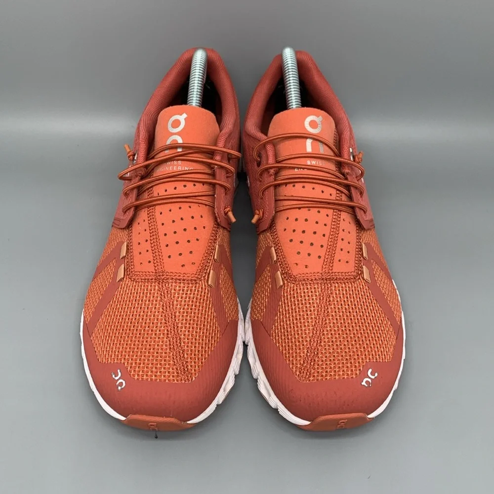 On Running Athletic Shoes in Red and White - Picture 2 of 7